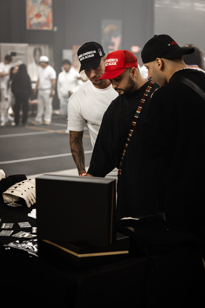 ViCES & Co. x Artlanta | Gold-lined presentation box and jewellery on the merchandising table