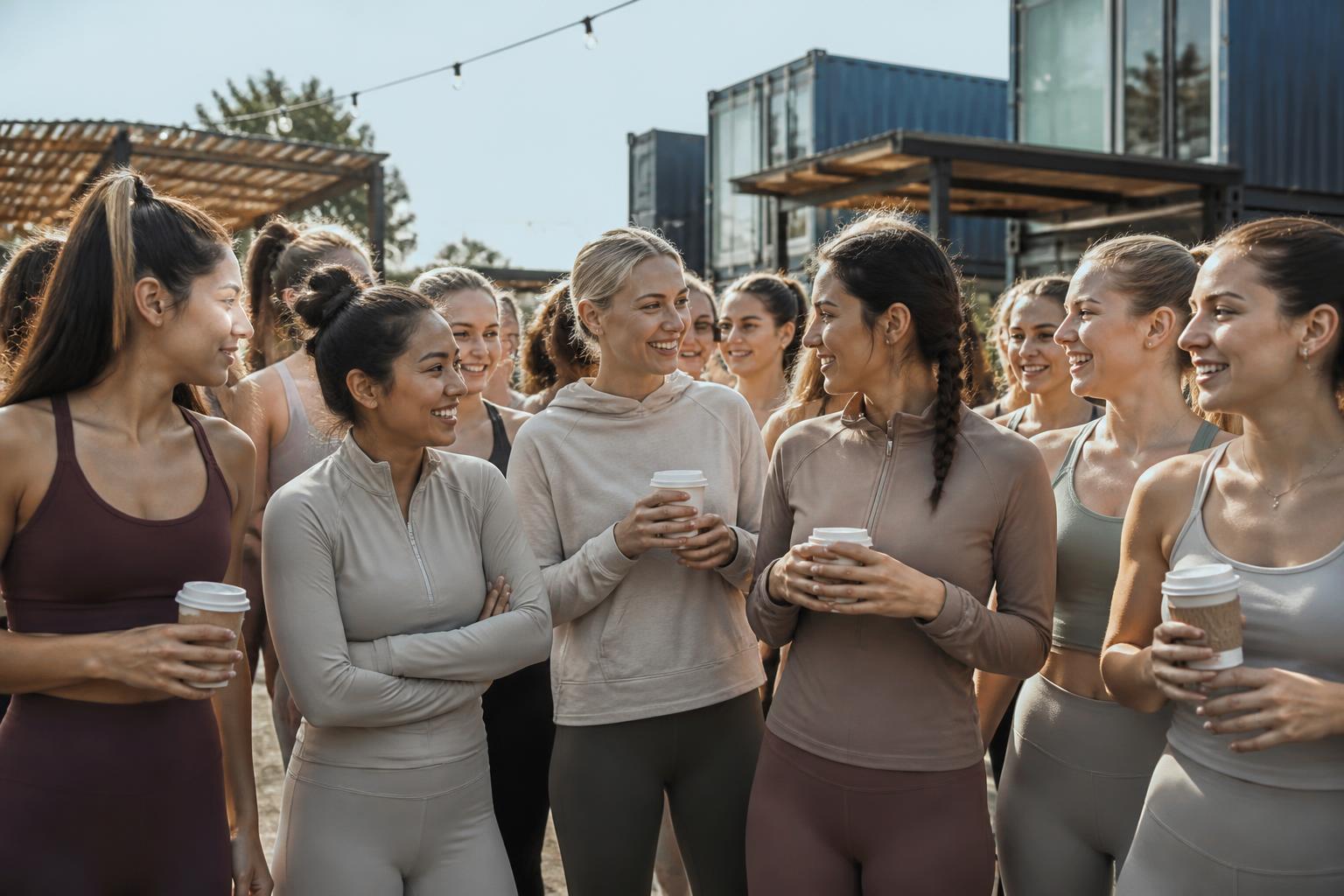 Members gathering at the start line before a club walk