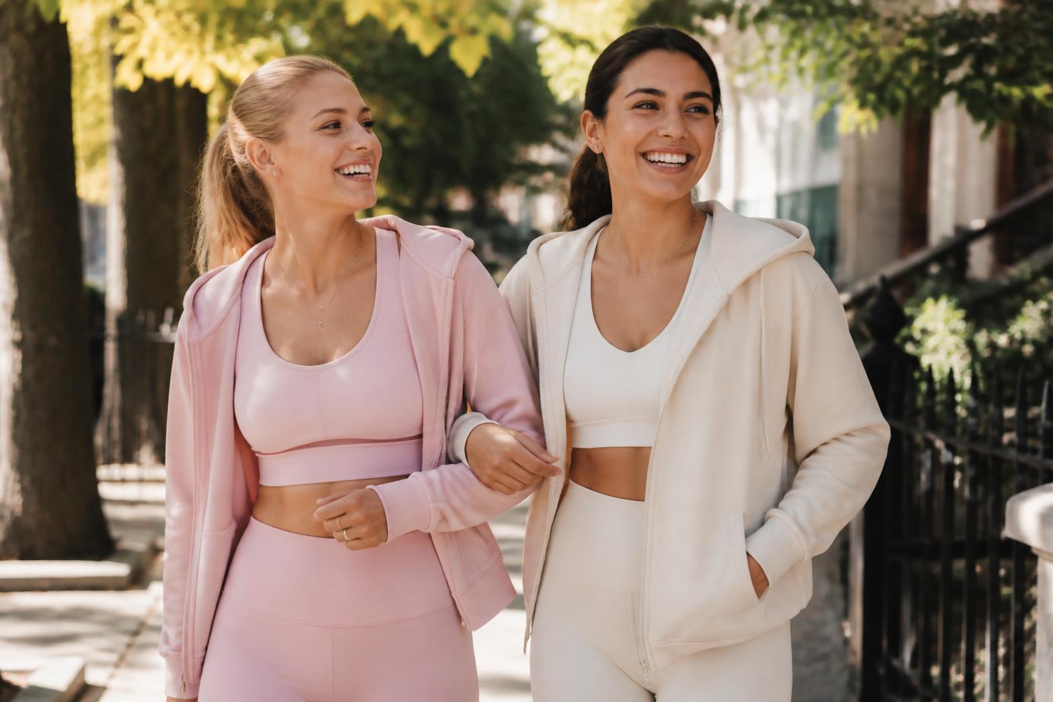 Two club members posing together on the walk