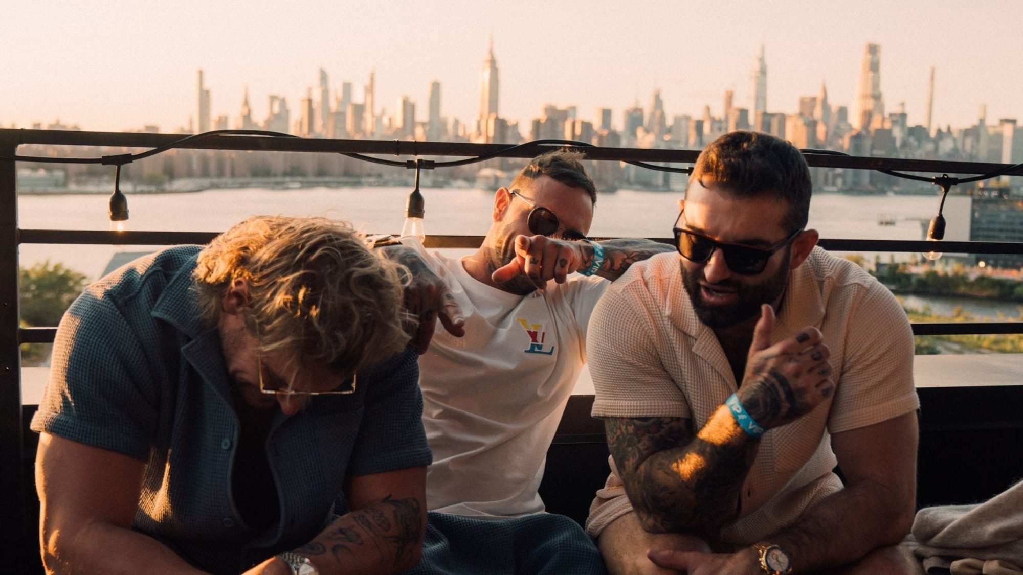 ViCES & Co. rooftop campaign with the New York skyline